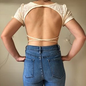 Urban Outfitters open back shirt